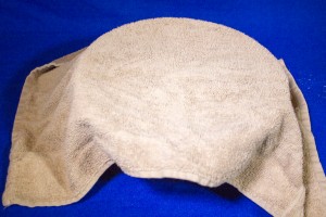Cover with towel. Place in a warm area for one hour to allow dough to rise. 